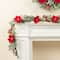 Glitzhome® 6FT Christmas Red Mangnolia & Berry Garland